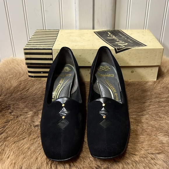 Florsheim Shoes - 50s Florsheim Suede Loafers Shoes 7 Vintage
